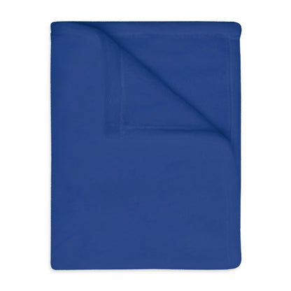 Velveteen Minky Blanket (Two-sided print): Dance Dark Blue