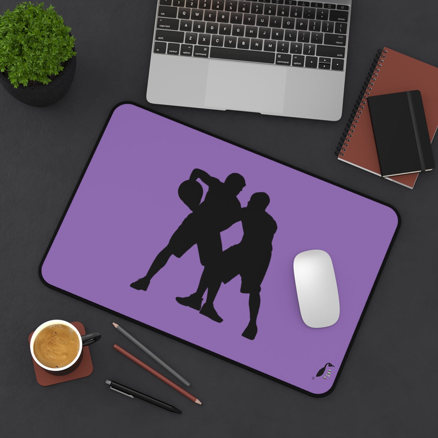 Desk Mat: Basketball Lite Purple