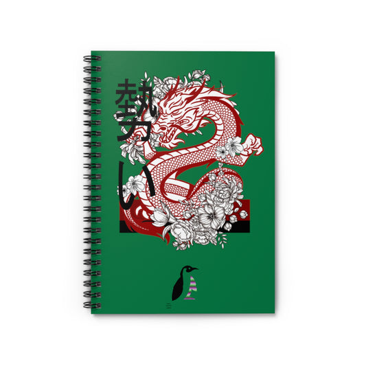 Spiral Notebook - Ruled Line: Dragons Dark Green