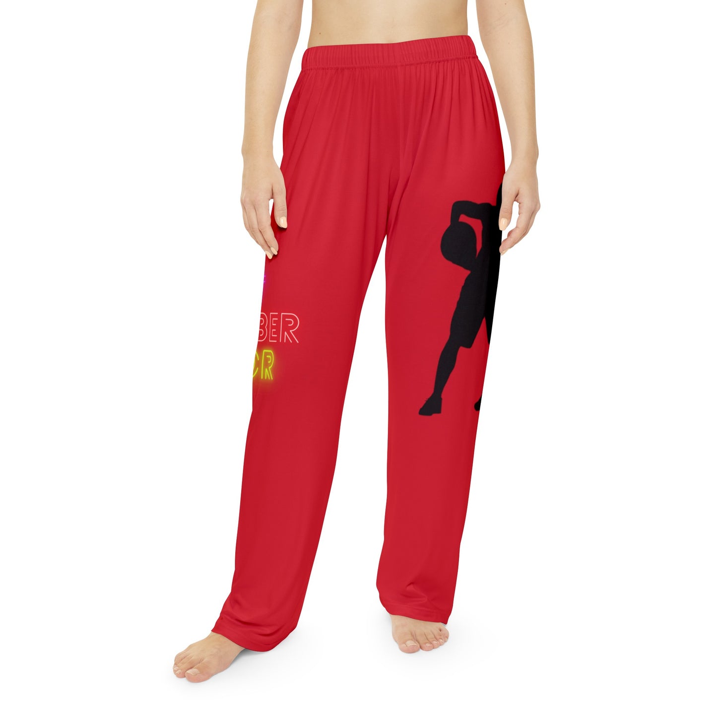 Women's Pajama Pants: Basketball Dark Red