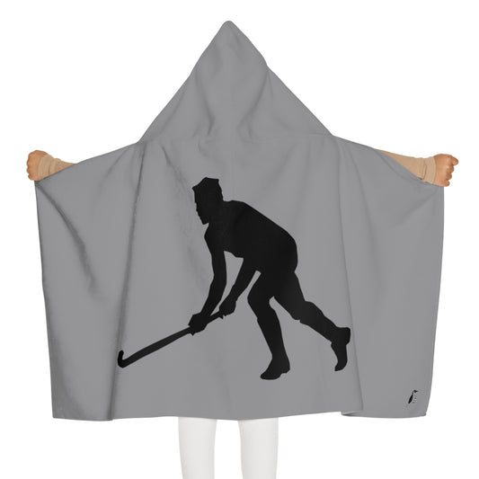 Youth Hooded Towel: Hockey Grey