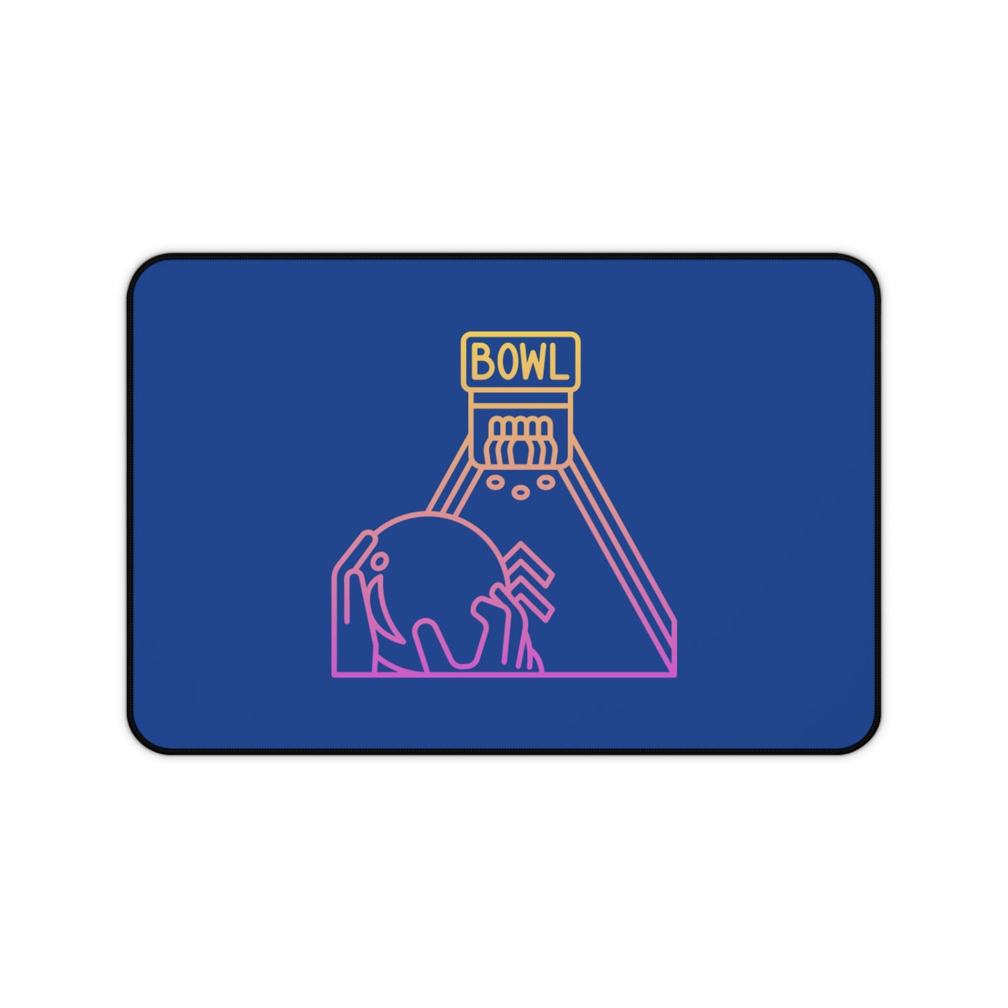 Desk Mat: Bowling Dark Blue