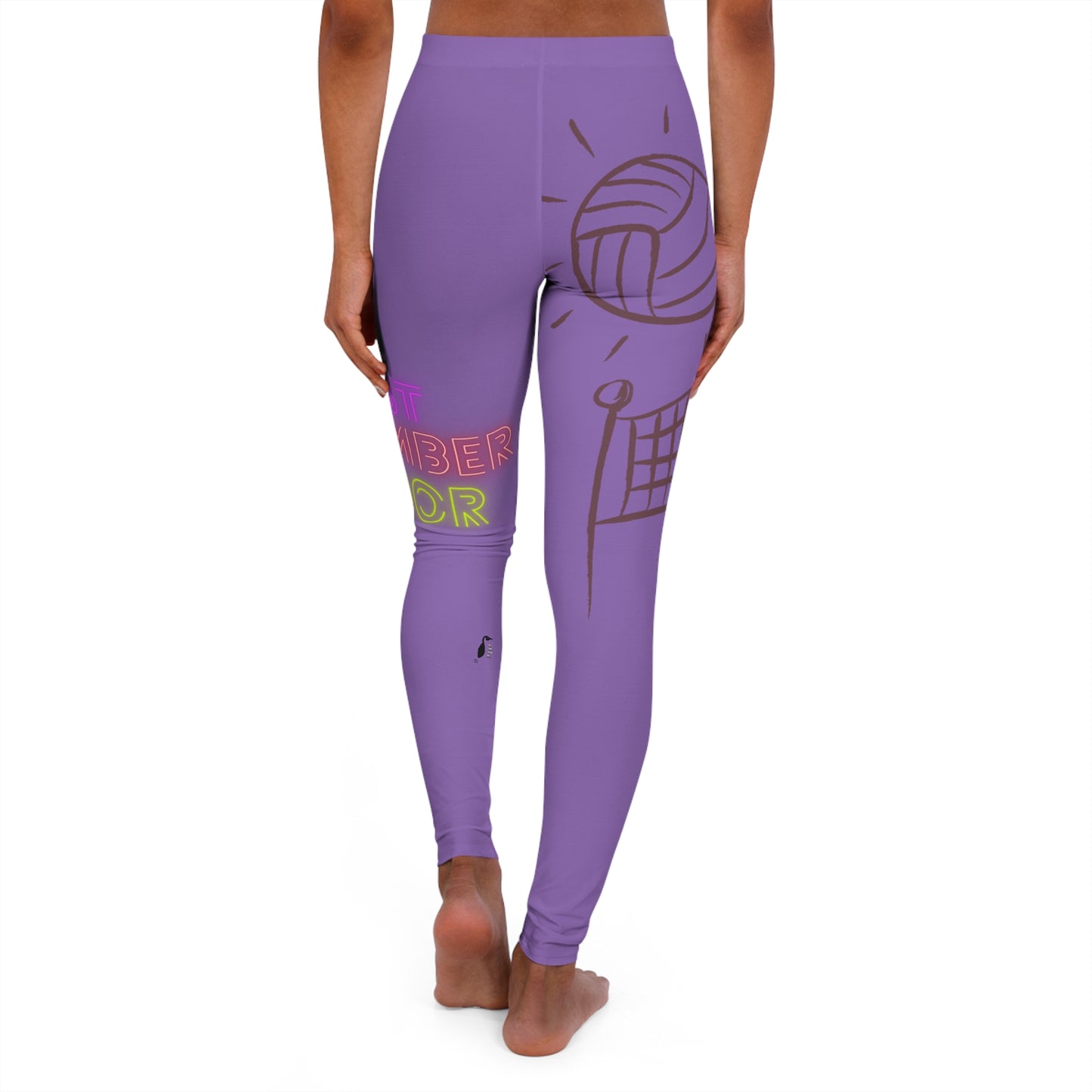 Women's Spandex Leggings: Volleyball Lite Purple