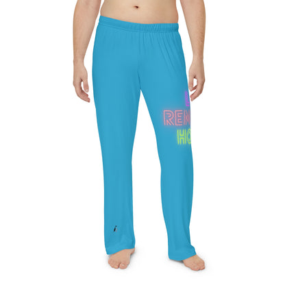 Men's Pajama Pants: Lost Remember Honor Turquoise