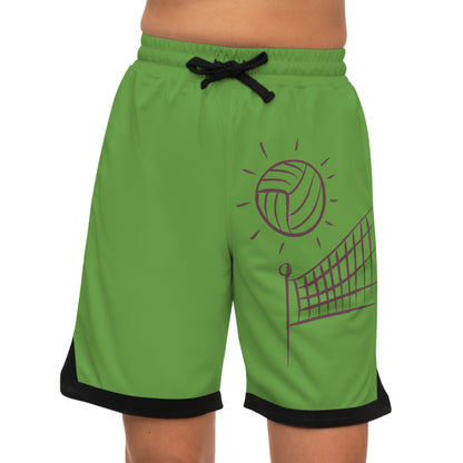 Basketball Rib Shorts: Volleyball Green