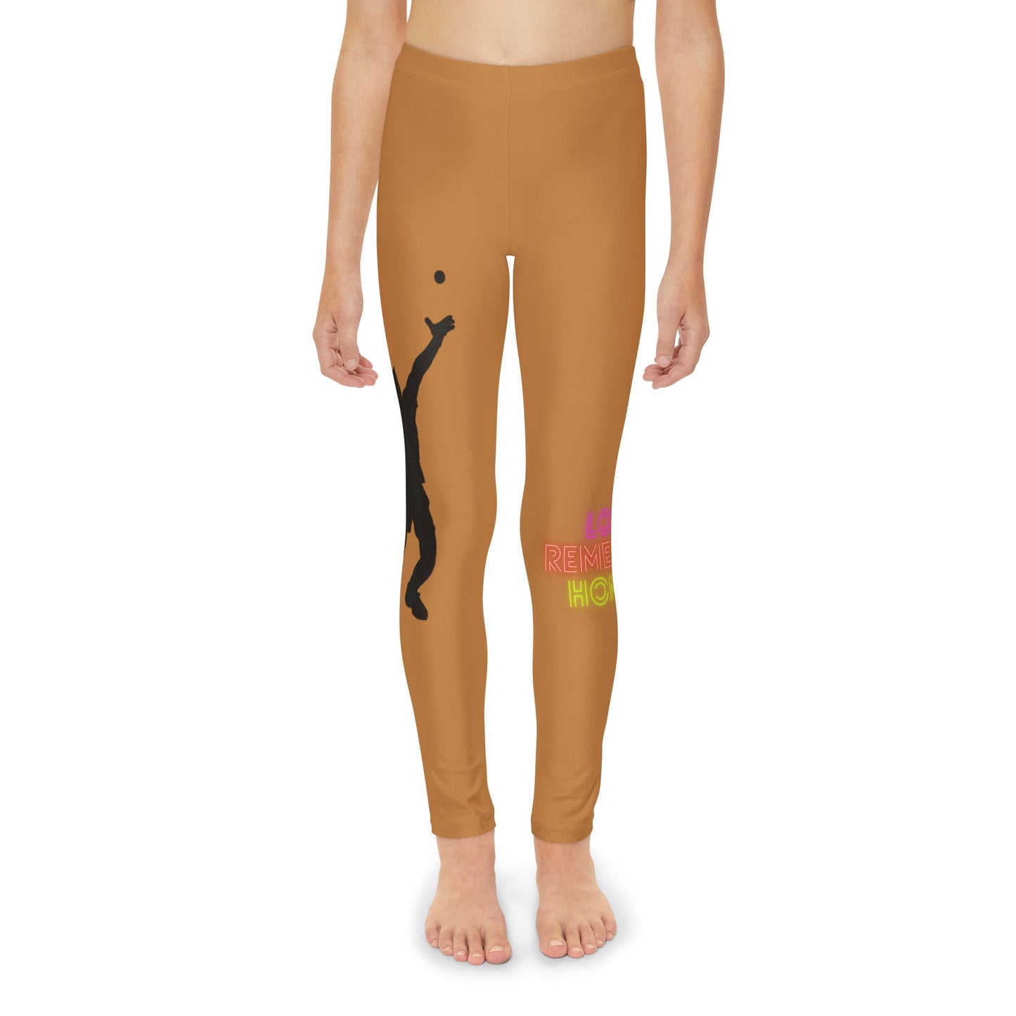 Youth Full-Length Leggings: Tennis Lite Brown