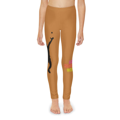 Youth Full-Length Leggings: Tennis Lite Brown