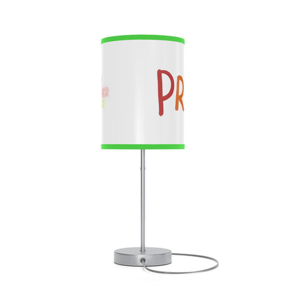 Lamp on a Stand, US|CA plug: LGBTQ Pride White 