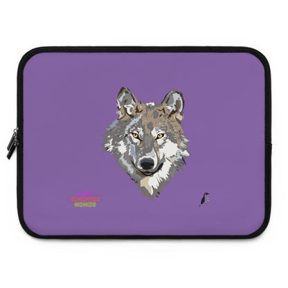 Laptop Sleeve: Wolves Lite Purple