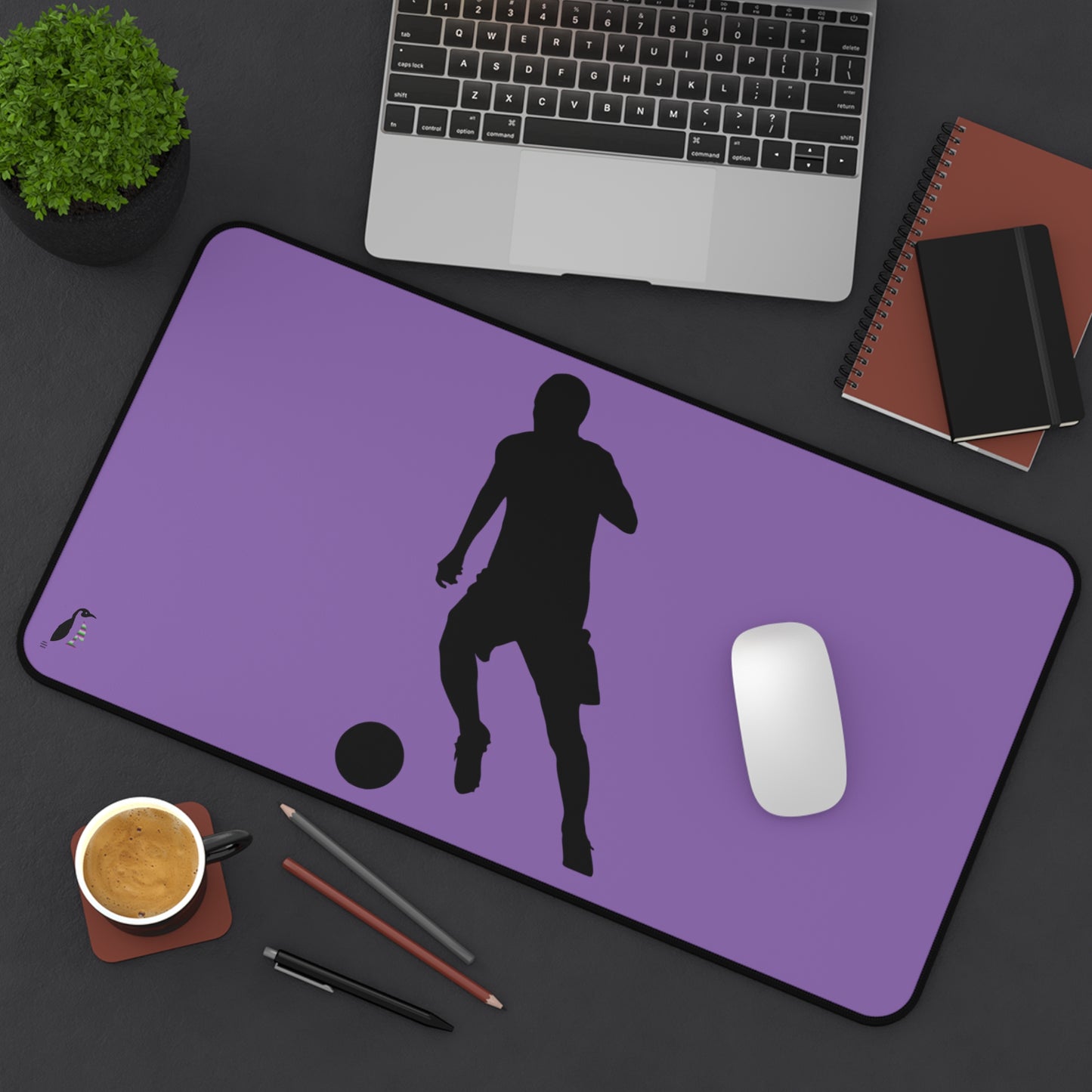 Desk Mat: Soccer Lite Purple