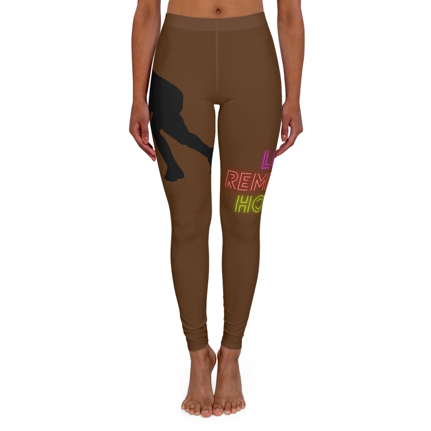 Women's Spandex Leggings: Hockey Brown