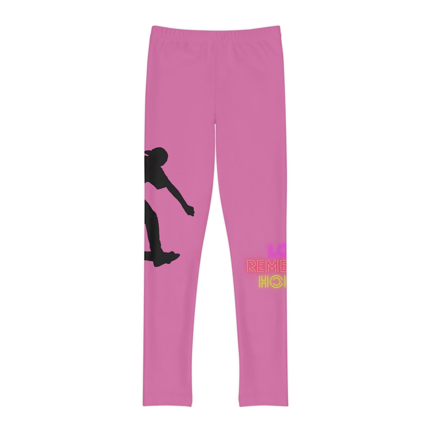 Youth Full-Length Leggings: Skateboarding Lite Pink