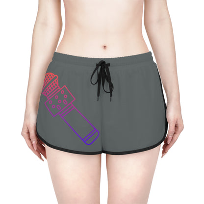 Women's Relaxed Shorts: Music Dark Grey