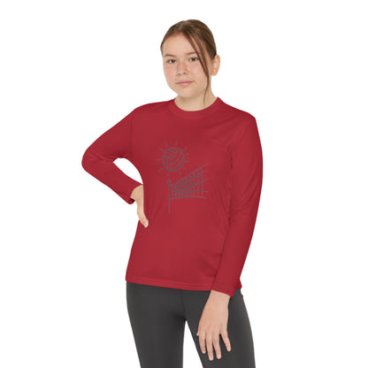 Youth Long Sleeve Competitor Tee: Volleyball