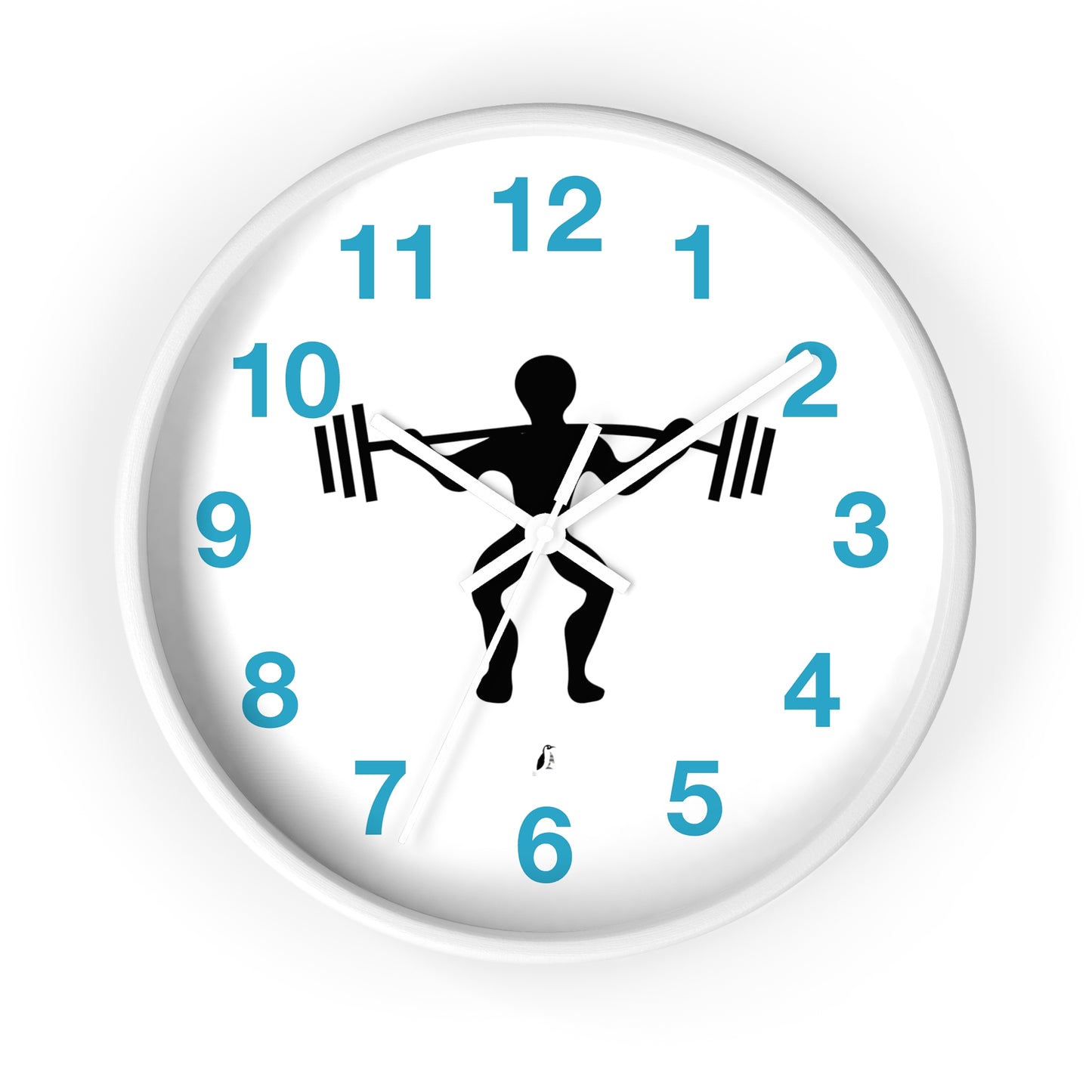 Wall clock: Weightlifting Turquoise