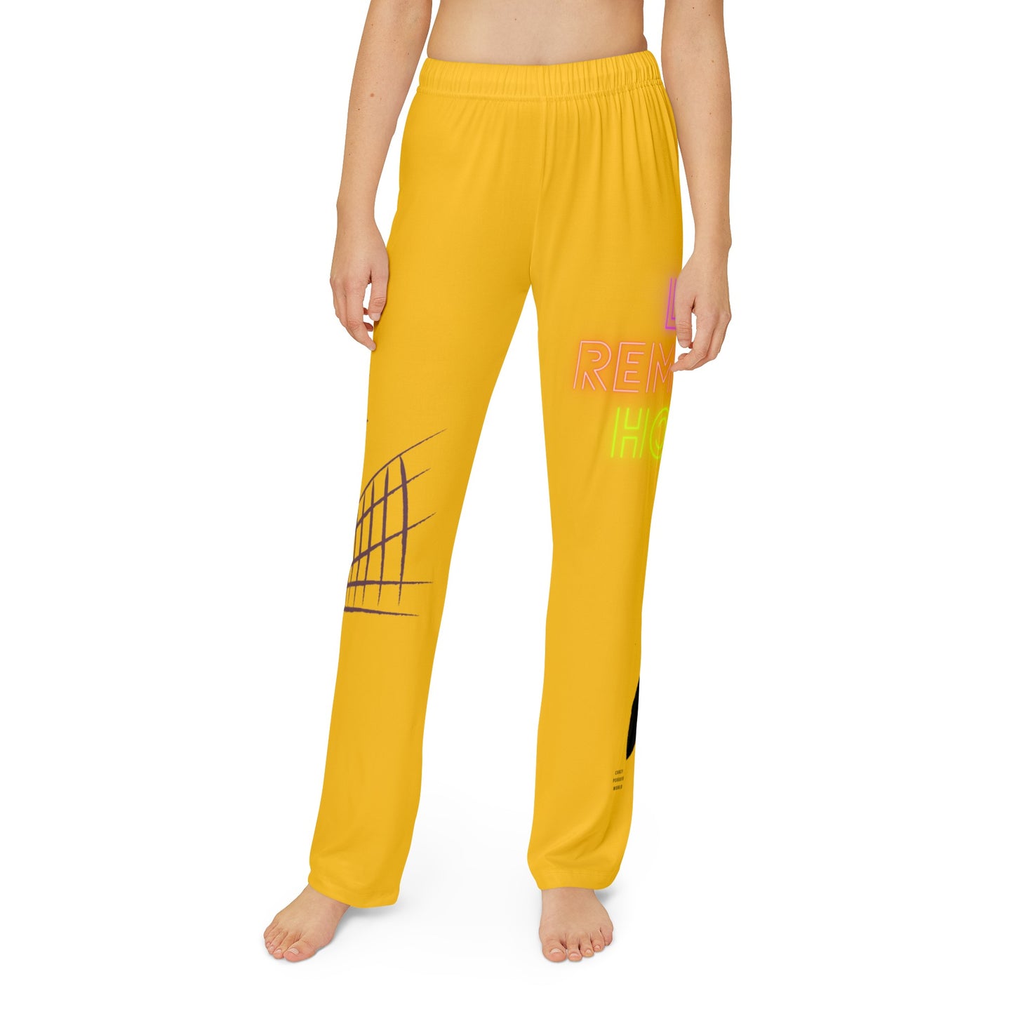 Kids Pajama Pants: Volleyball Yellow