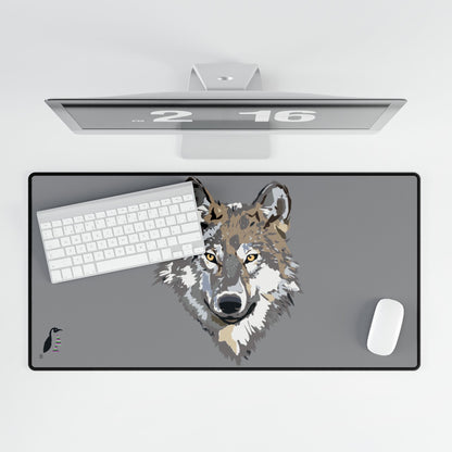 Desk Mats: Wolves Grey