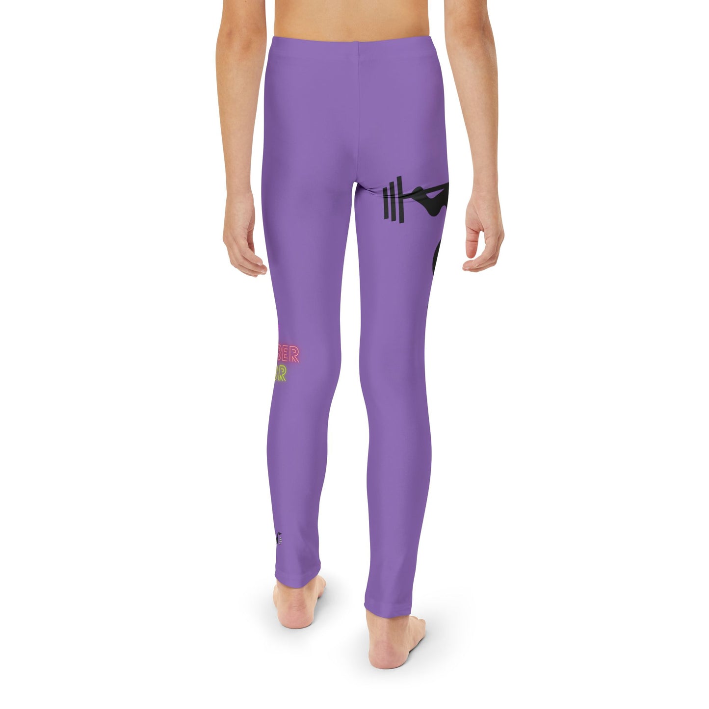 Youth Full-Length Leggings: Weightlifting Lite Purple