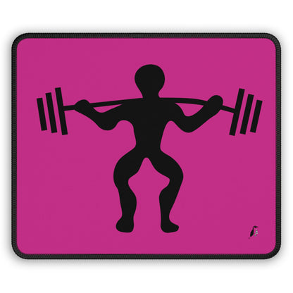 Gaming Mouse Pad: Weightlifting Pink