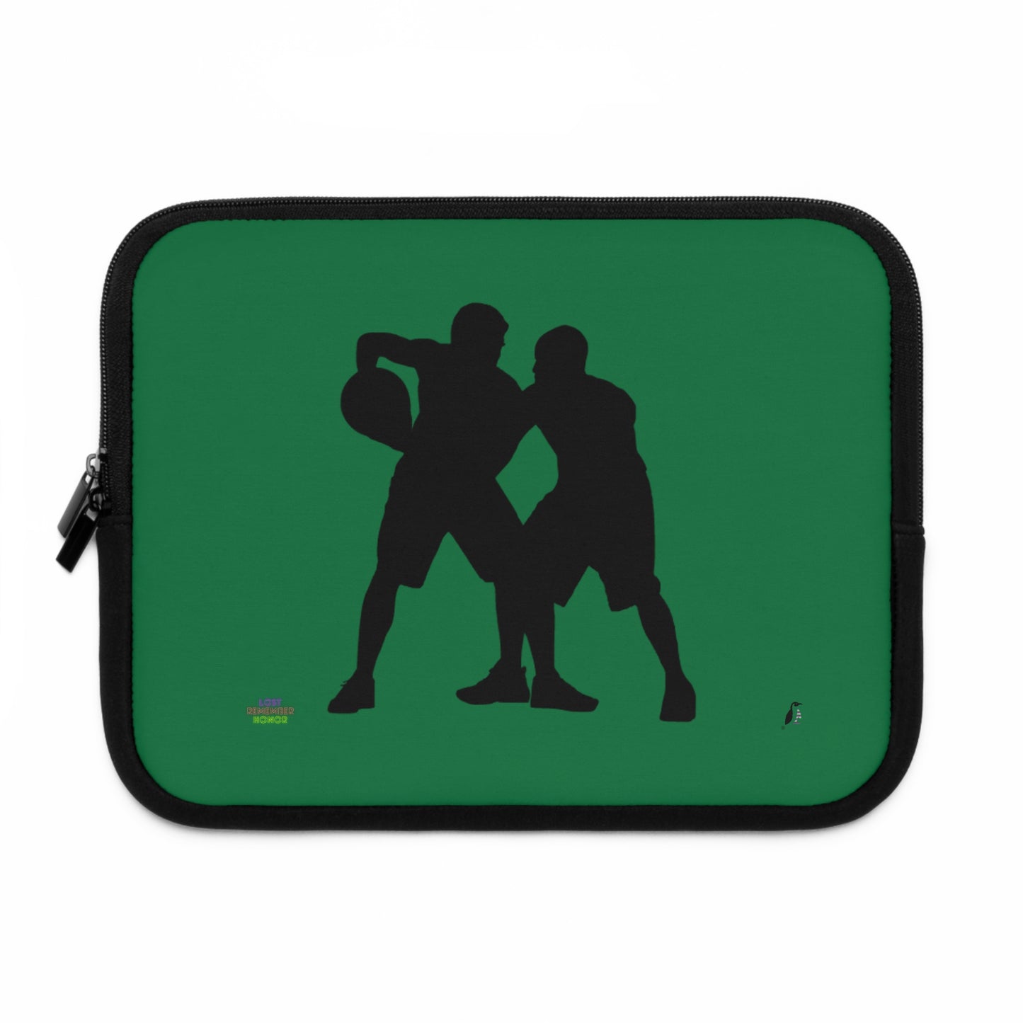 Laptop Sleeve: Basketball Dark Green