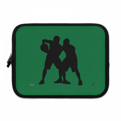 Laptop Sleeve: Basketball Dark Green