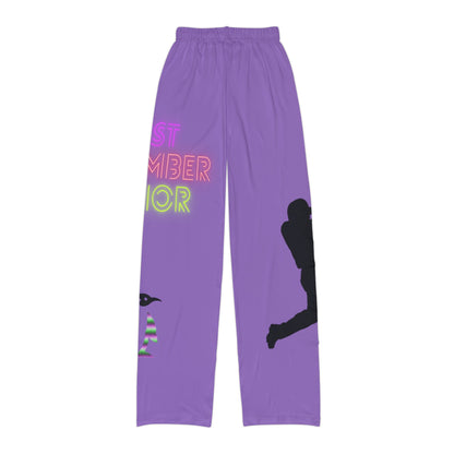 Kids Pajama Pants: Baseball Lite Purple