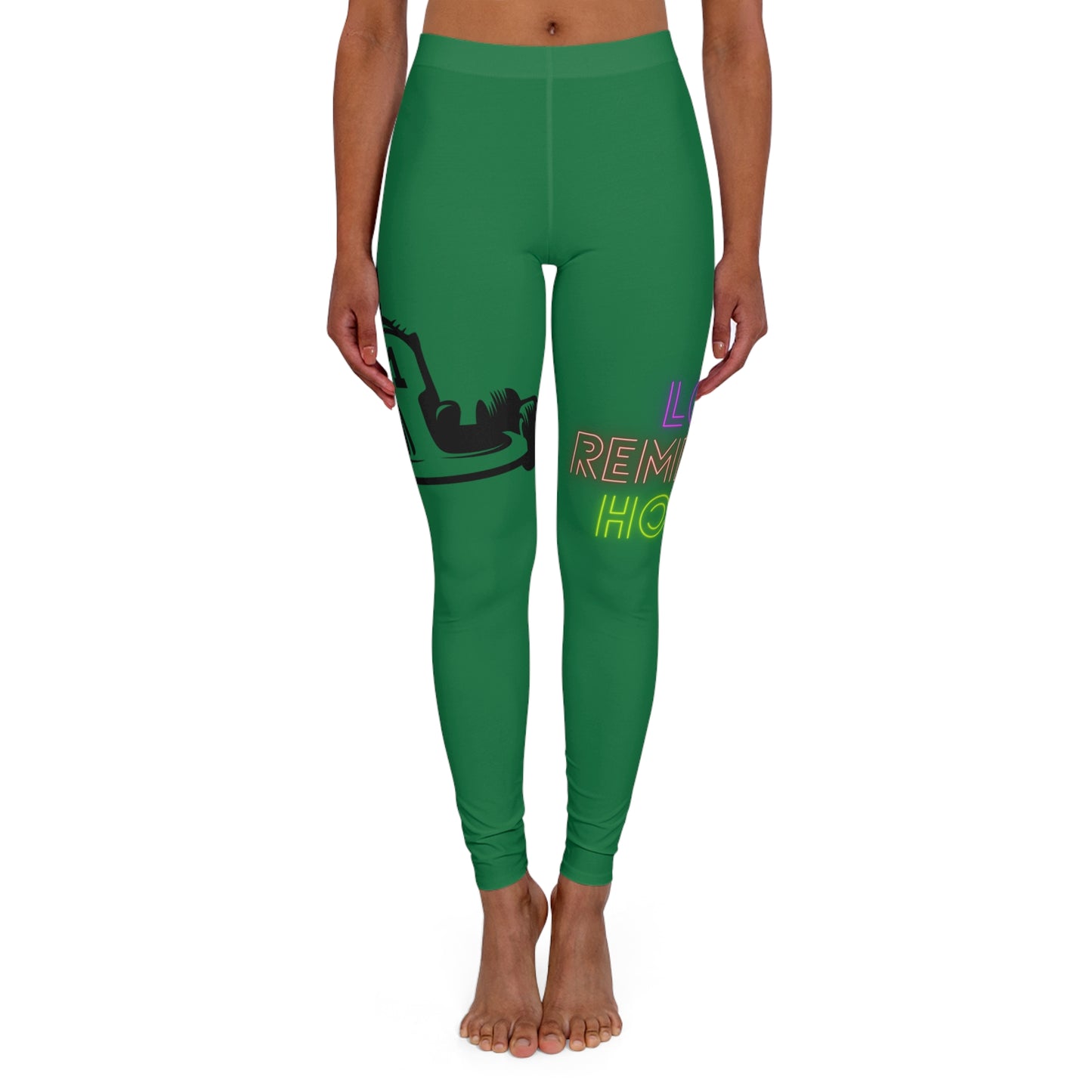 Women's Spandex Leggings: Racing Dark Green