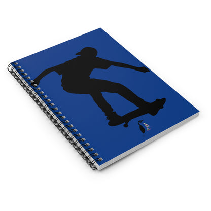 Spiral Notebook - Ruled Line: Skateboarding Dark Blue