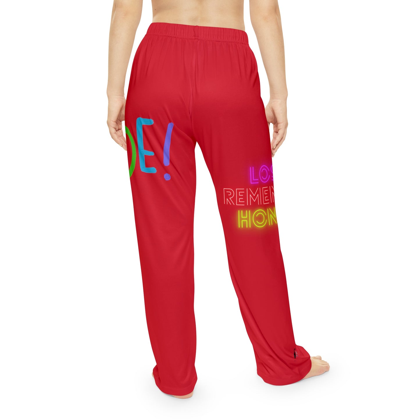 Pambabaeng Pajama Pants: LGBTQ Pride Dark Red 