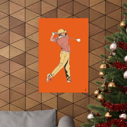 Premium Matte Vertical Posters: Golf Orange