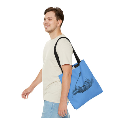 Tote Bag: Writing Lite Blue