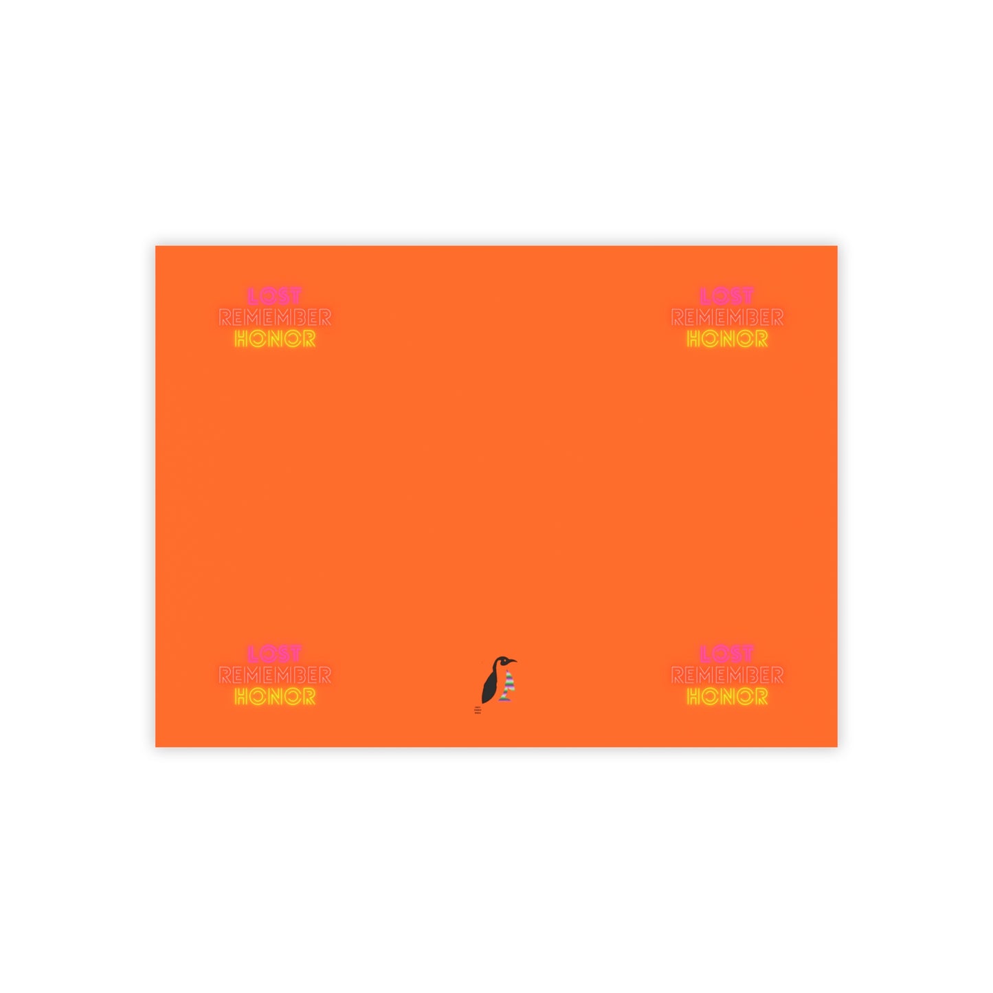 Post-it® Note Pads: Lost Remember Honor Orange