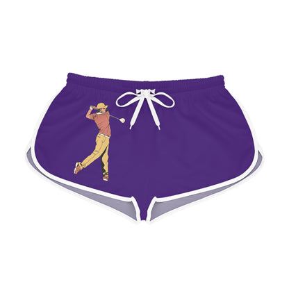 Women's Relaxed Shorts: Golf Purple