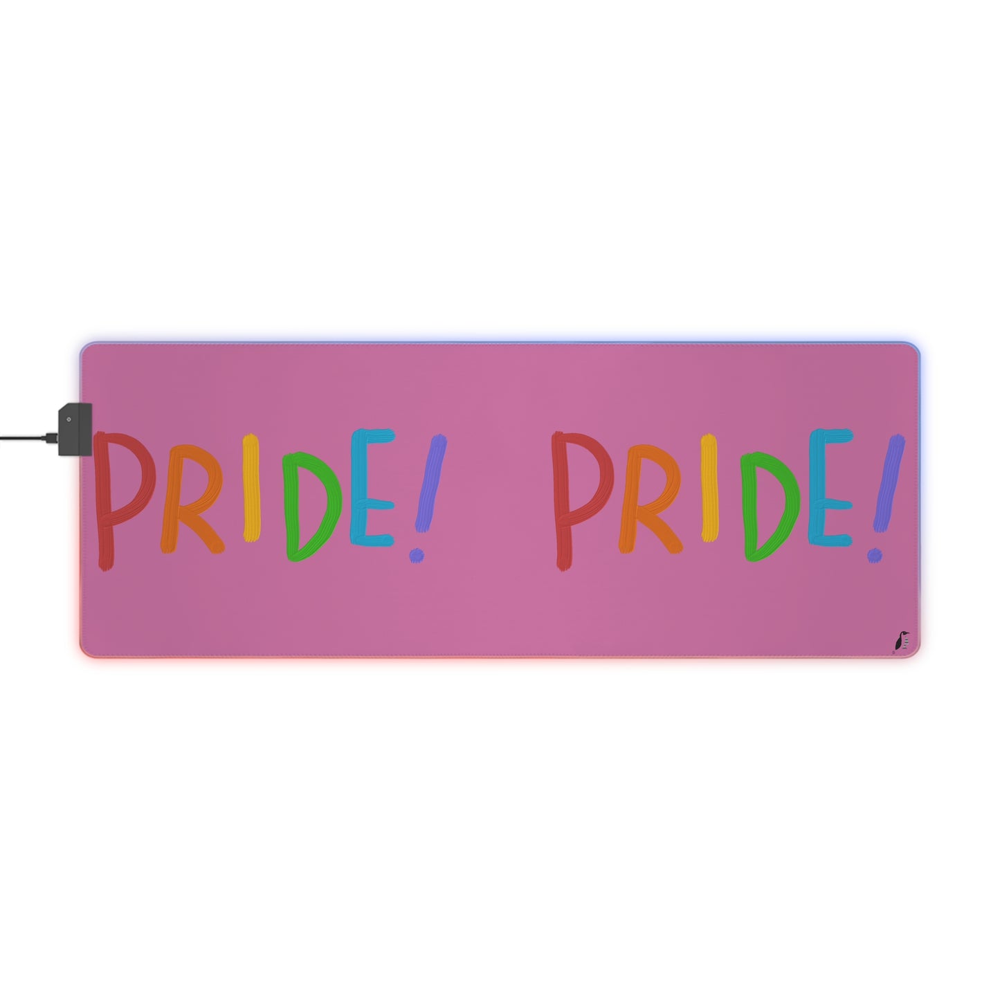 LED Gaming Mouse Pad: LGBTQ Pride Lite Pink