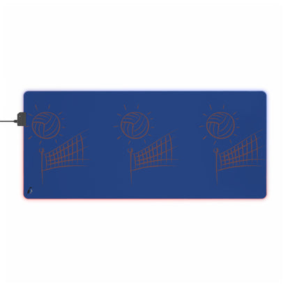 LED Gaming Mouse Pad: Volleyball Dark Blue