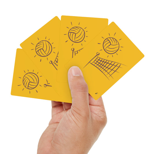 Poker Cards: Volleyball Yellow