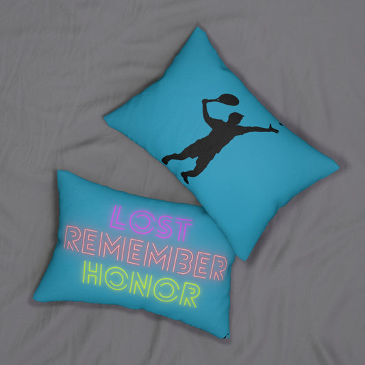 Spun Polyester Lumbar Pillow: Tennis Turquoise