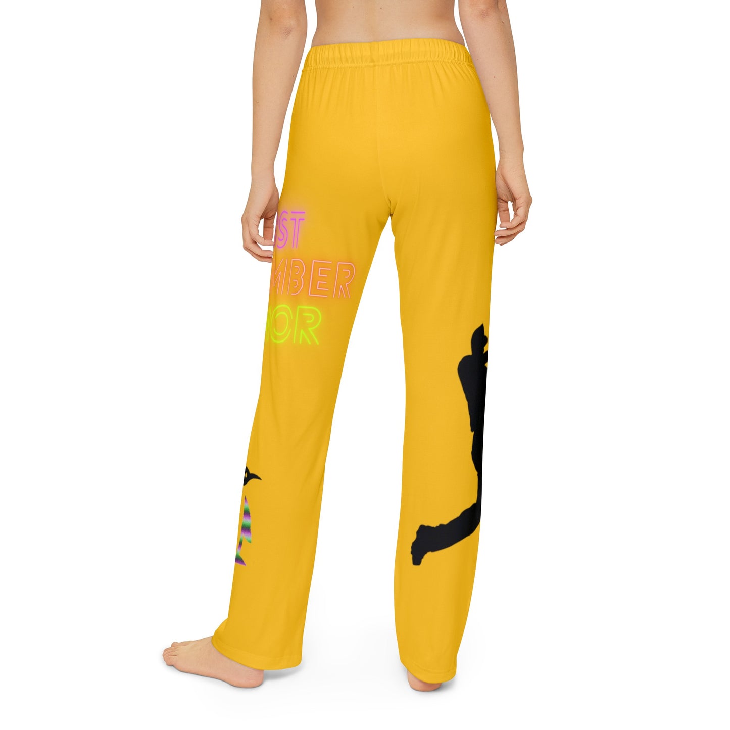 Kids Pajama Pants: Baseball Yellow