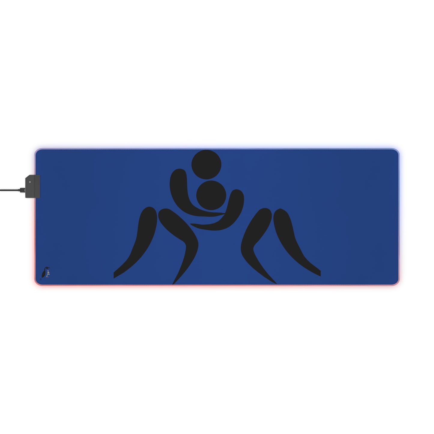 LED Gaming Mouse Pad: Wrestling Dark Blue