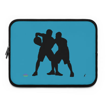 Laptop Sleeve: Basketball Turquoise