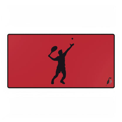 Desk Mats: Tennis Dark Red