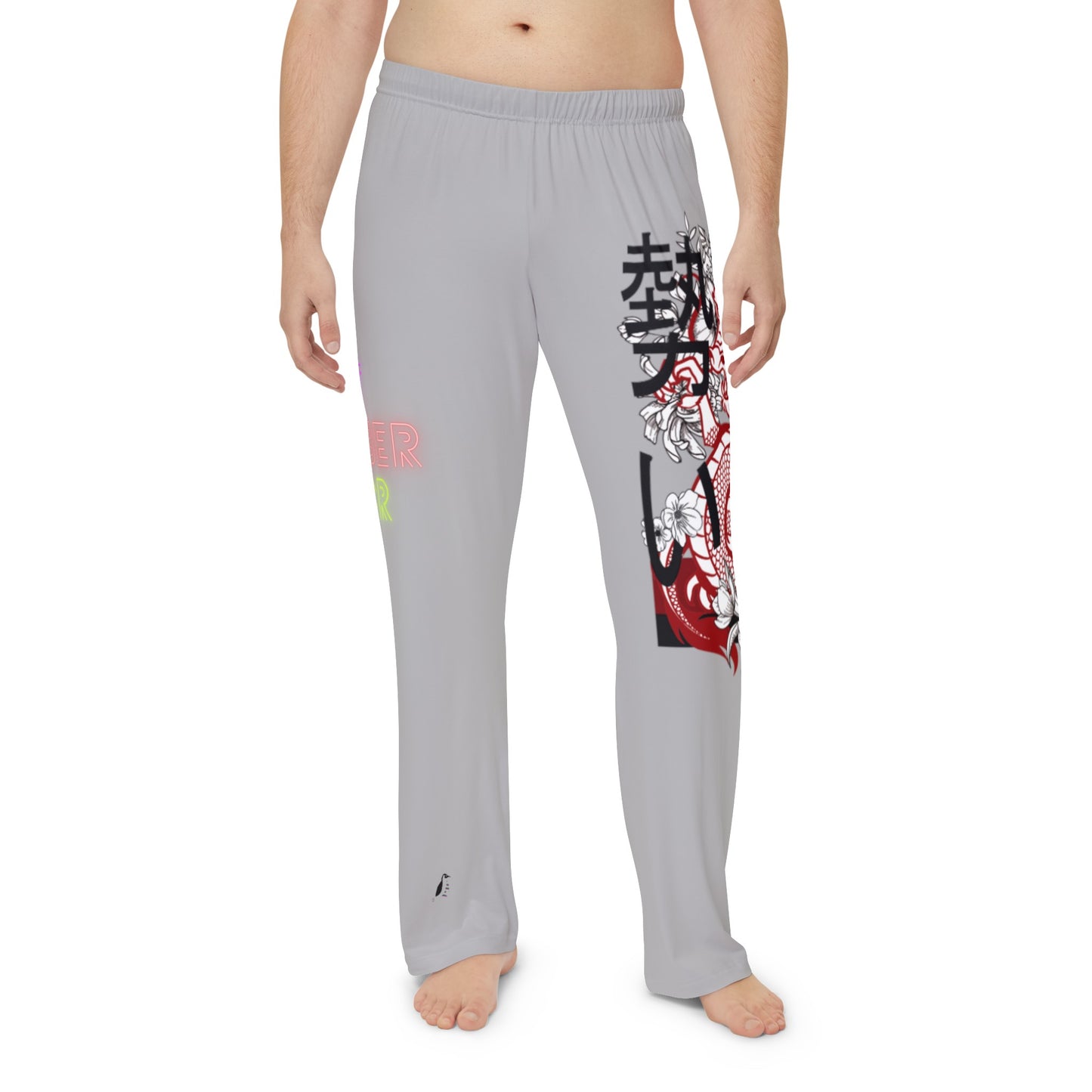 Men's Pajama Pants: Dragons Lite Grey