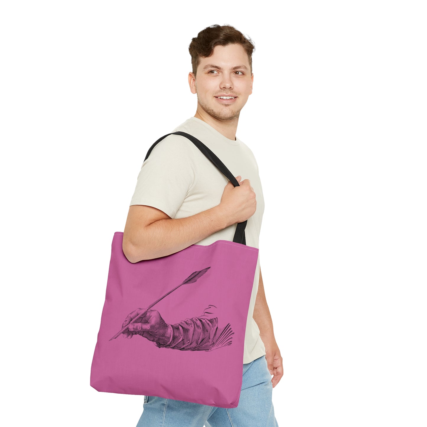 Tote Bag: Writing Lite Pink