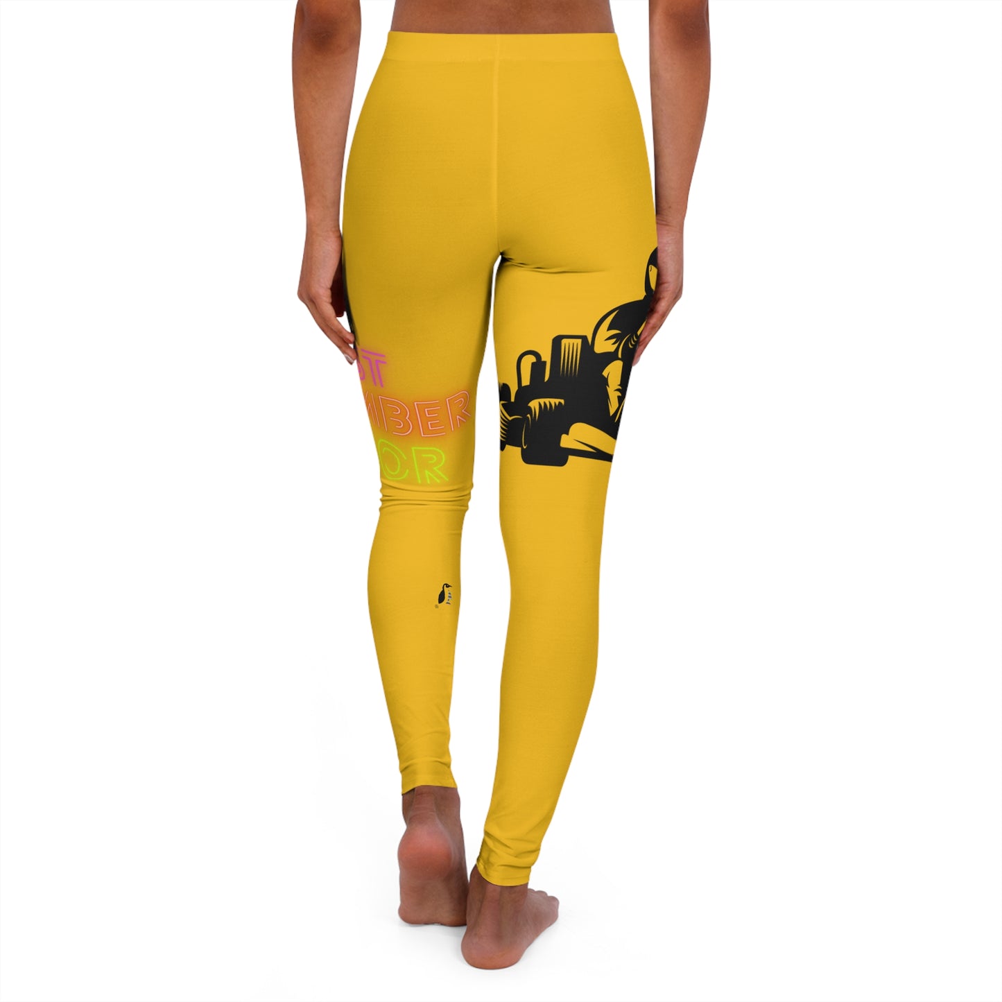 Women's Spandex Leggings: Racing Yellow