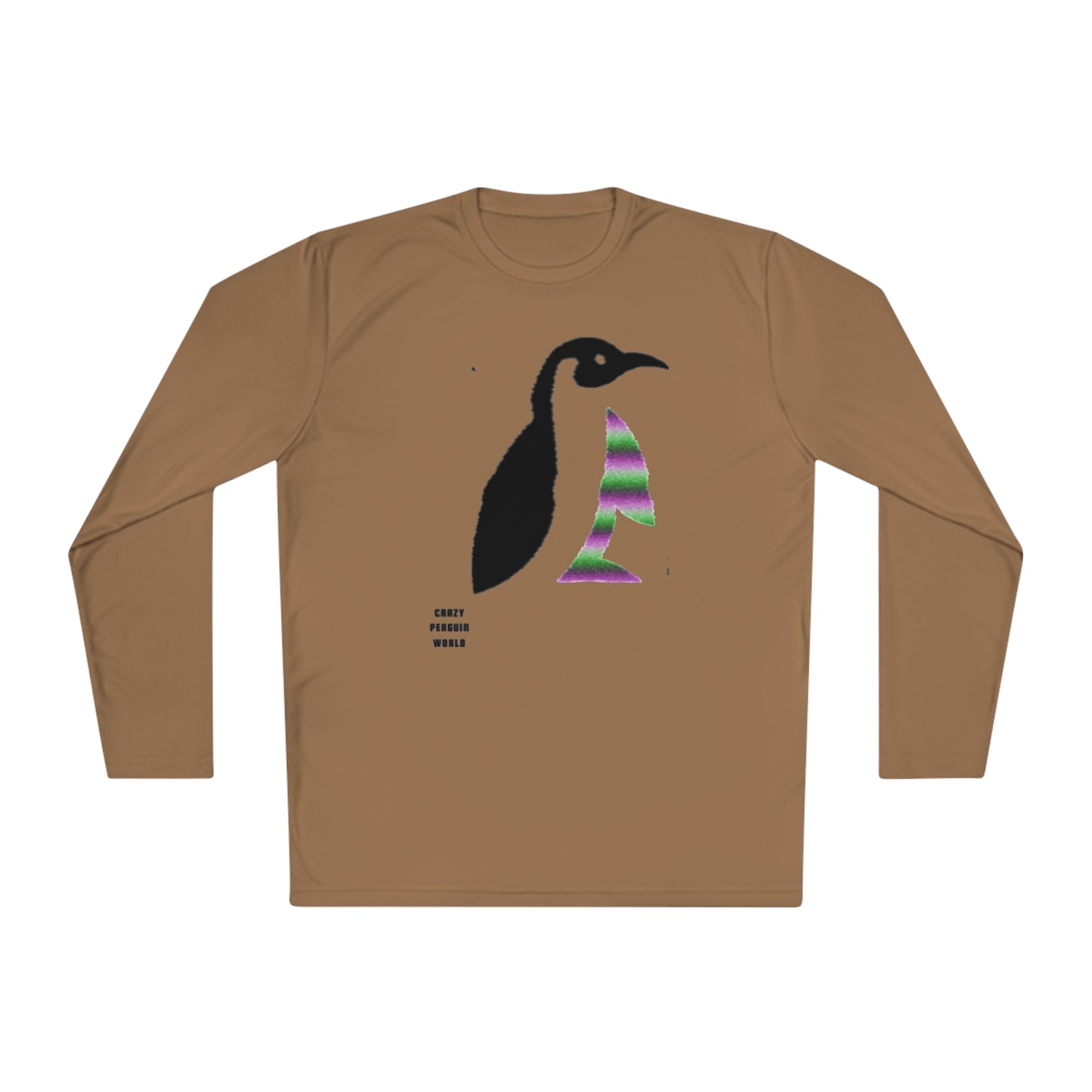 Lightweight Long Sleeve Tee: Crazy Penguin World Logo #1