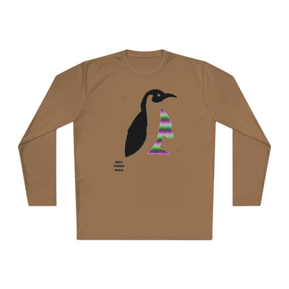 Lightweight Long Sleeve Tee: Crazy Penguin World Logo #1