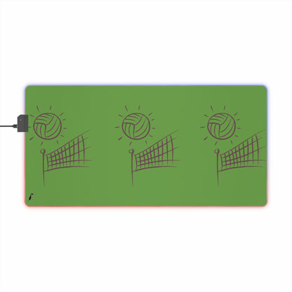 LED Gaming Mouse Pad: Volleyball Green