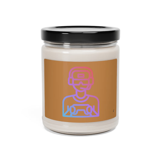 Scented Soy Candle, 9oz: Gaming Lite Brown