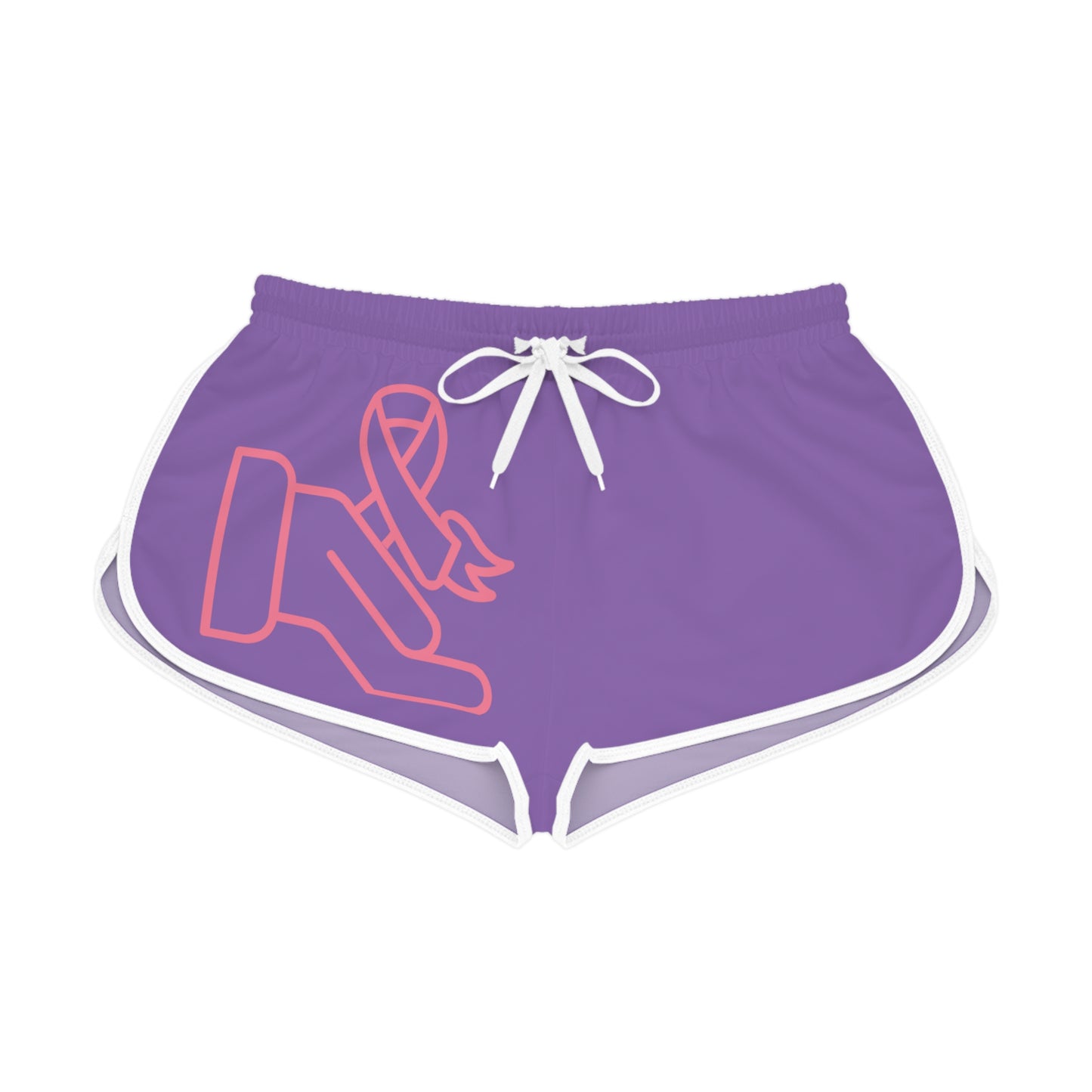 Women's Relaxed Shorts: Fight Cancer Lite Purple