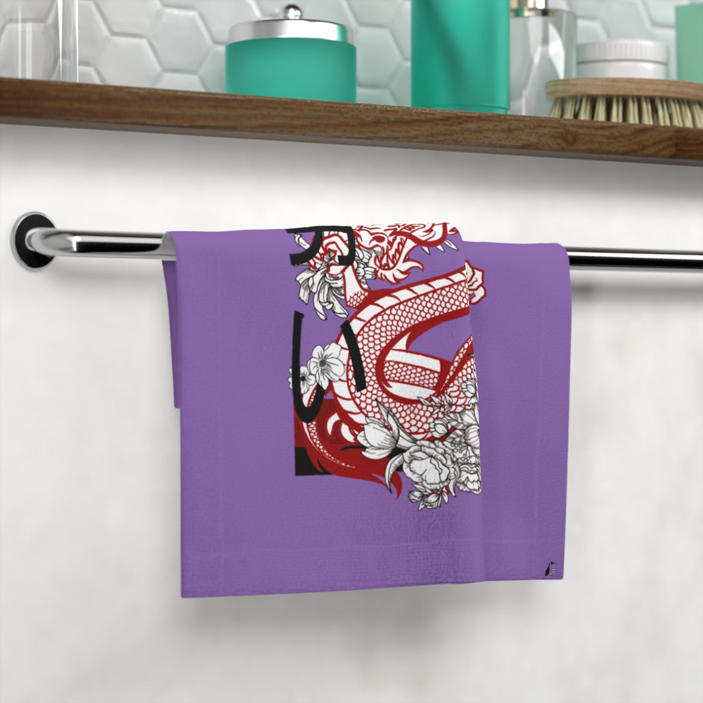 Face Towel: Dragons Lite Purple